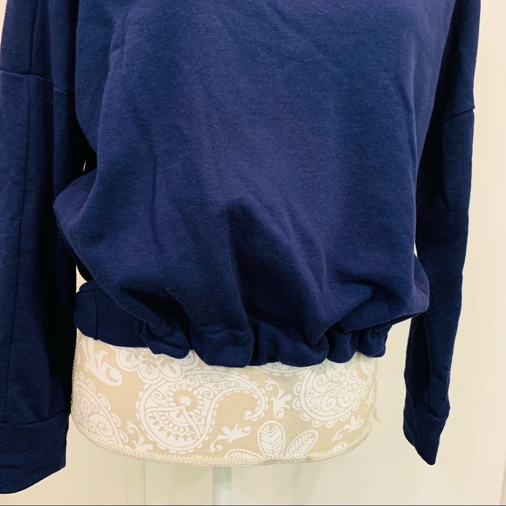 Fabletics Pullover Cinch Sweater Navy XS - Picture 6 of 9